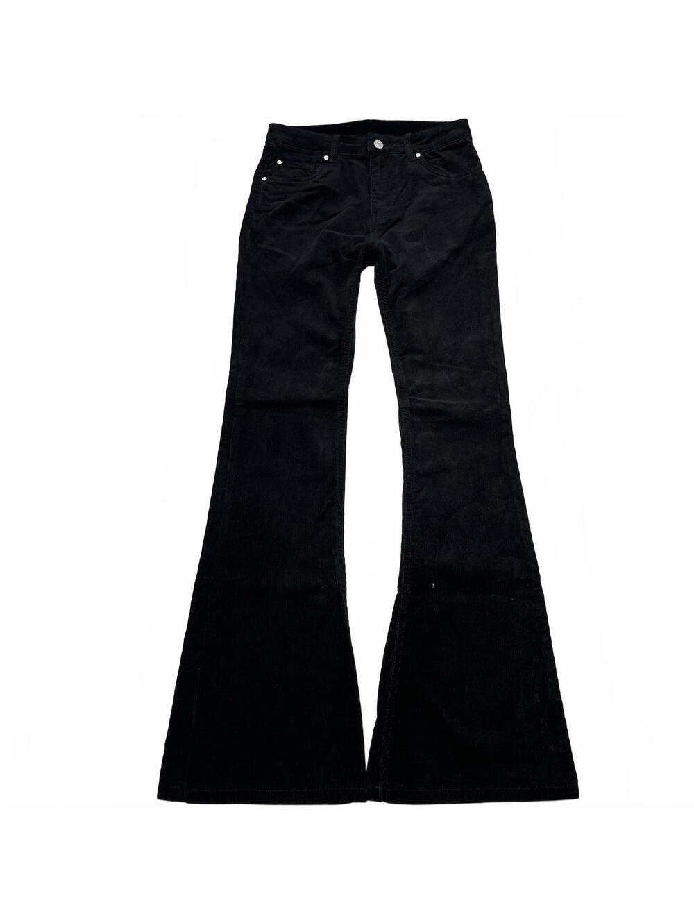 Refuge Sz S Black Corduroy Mid/ High Rise Flare Pants Goth Grunge Fall